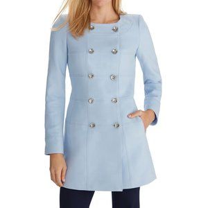 White House Black Market Lt. Blue Topper Coat